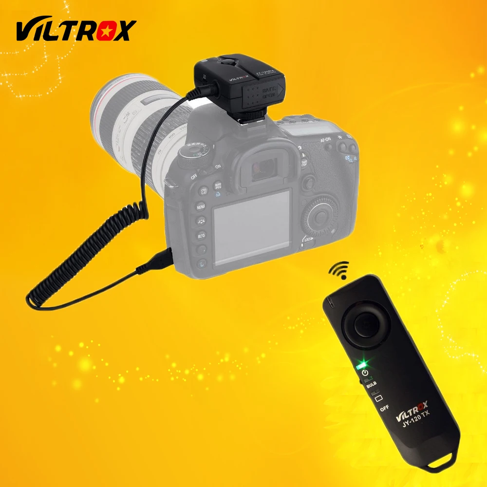 

Viltrox JY-120-C1 2.4GHz Wireless Remote Shutter Release for Canon EOSR 700D 650D 80D 77D 800D 550D 760D 1100D 1500D 1300D M5 M6