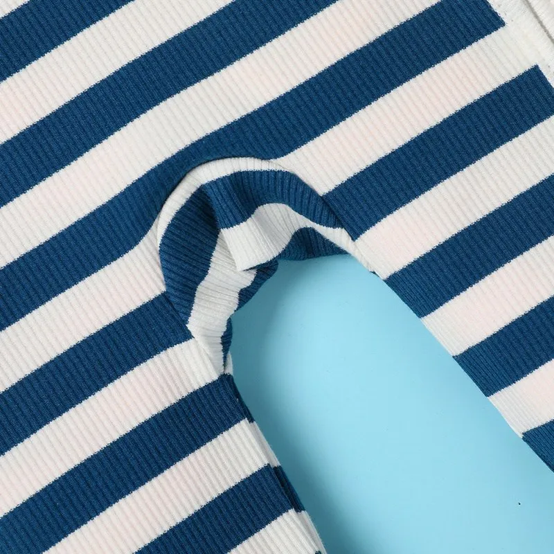 

0-12M Newborn Infant Jumpsuit Baby Boys Girls Long Sleeve Striped Bodysuit With Zipper for Toddler Kids Clothing