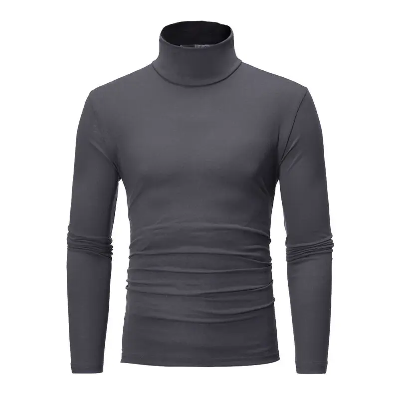 Новинка 2019 осенне зимний мужской свитер Мужская водолазка однотонные