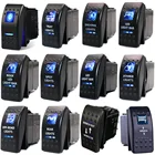 Переключатель-тумблер для автомобиля, лодки, 12 В, 24 В, 5 контактов, ВКЛ.ВЫКЛ., 7 контактов (вкл.)-ВЫКЛ., водонепроницаемый синий светодиодный переключатель для ARBCARLINGNARVA4x4