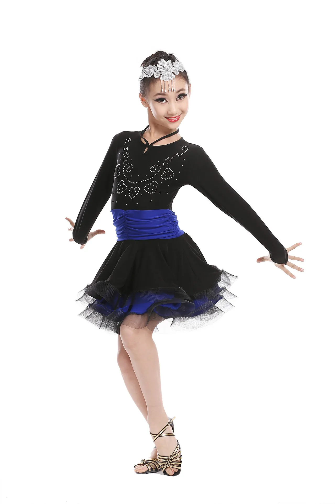 Платье для бальных танцев сальса и фламенко костюм пачка детское платье самбы