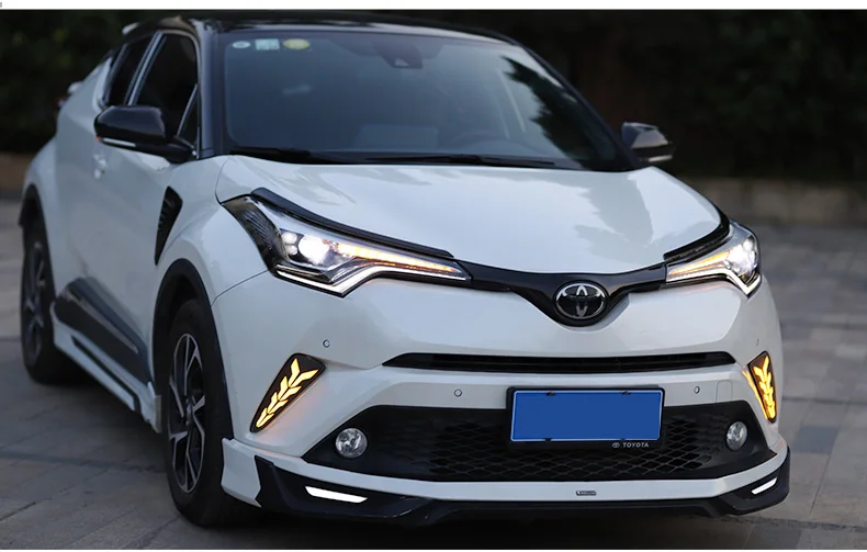 Автомобильный Стайлинг для- новых Toyota CHR фар, все светодиодный фары DRL, Би-светодиодный объектив, Высокий Низкий Луч, светодиодный, с динамическим поворотом
