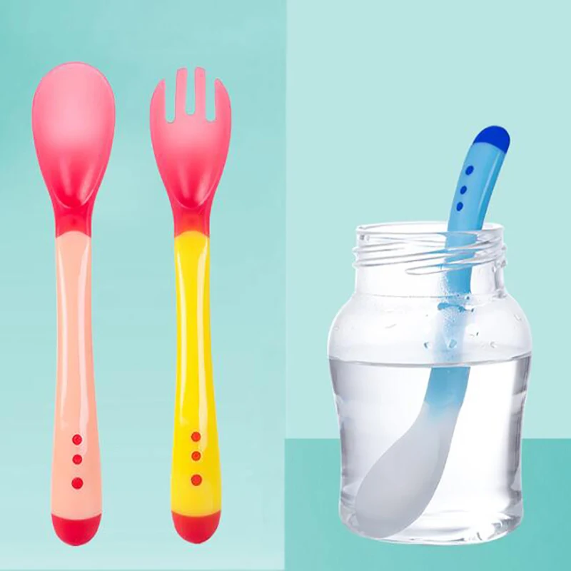 Ложка с датчиком температуры для безопасности детей ложки кормления младенцев