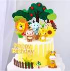 Украшение для торта в виде лесных животных, для мальчиков