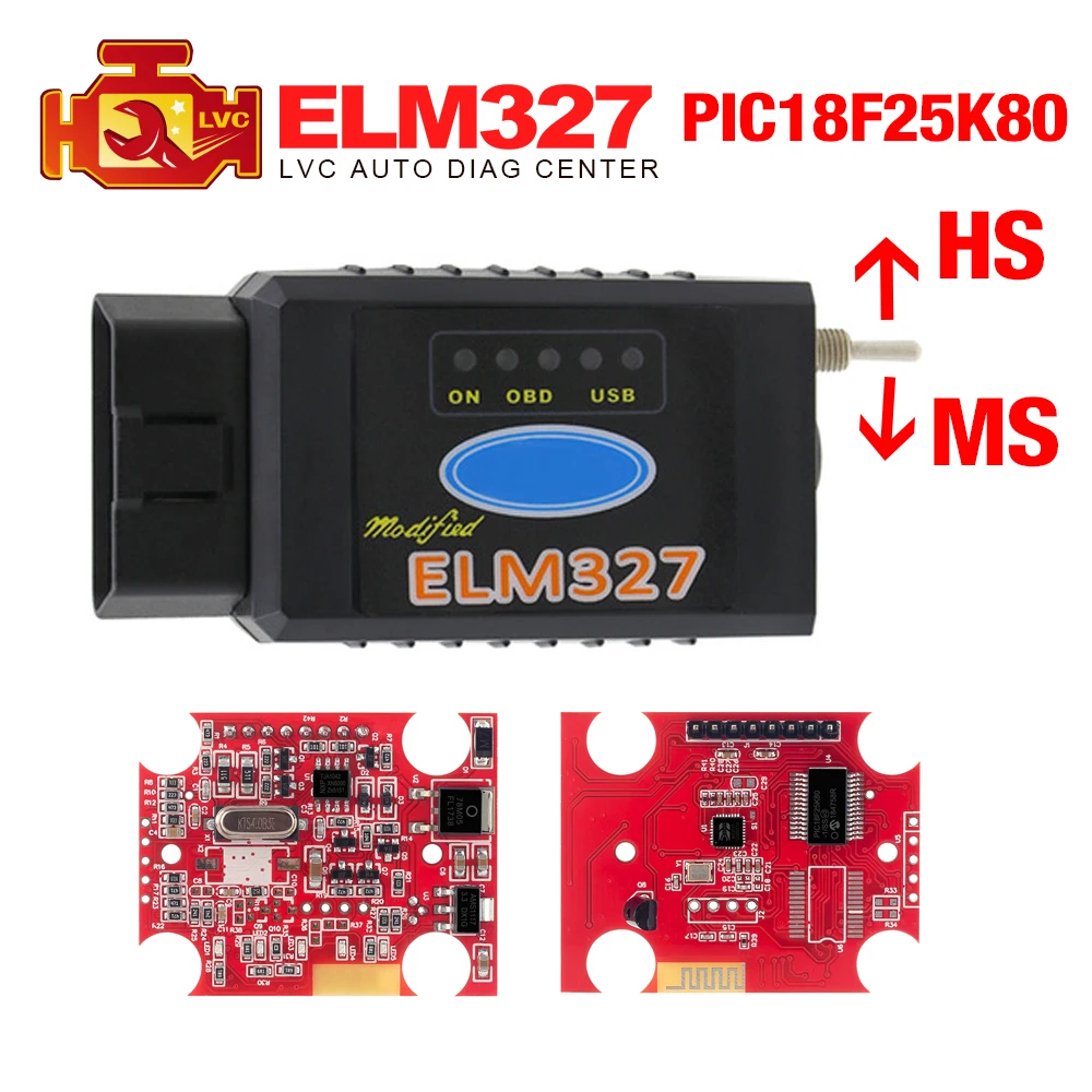 ELM327 USB V1.5 модифицированный сканер для Ford Forscan ELMconfig CH340 + 25K80 чип HS CAN / MS считыватель