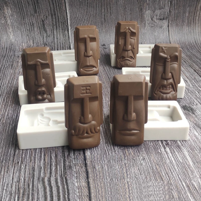 

Easter Island Moai Monolith Sculpture Epoxy Resin Casting Casting Mold Chocolates Baking Mould Handmade Art Craft Tools