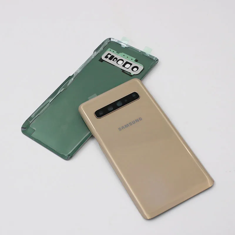 Стеклянный корпус для Samsung S10 5G G977 задняя крышка Galaxy s10 телефона с рамкой объектива