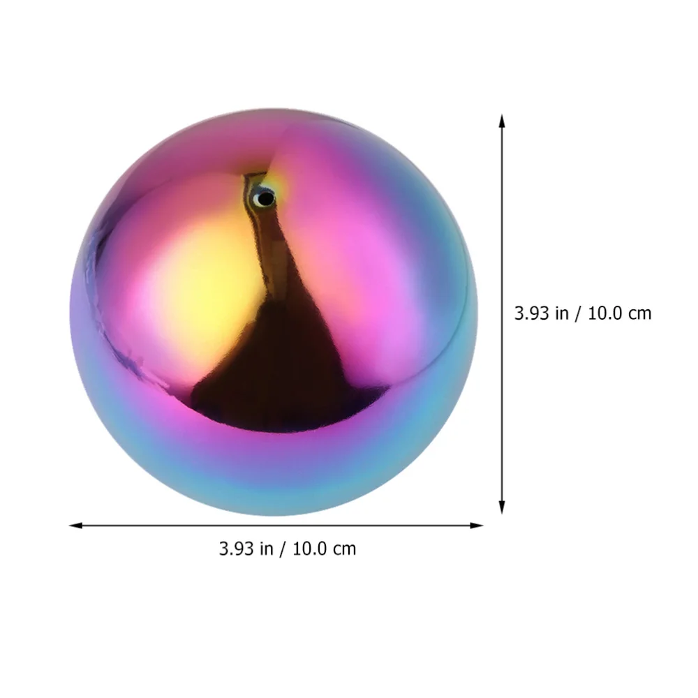 

2pcs Rainbow Gazing Globe Mirror Stainless Steel Gazing Balls for Garden