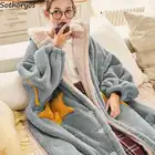 Женское бархатное платье, утепленная фланелевая Повседневная Свободная модная одежда в стиле пэчворк с милой звездой в Корейском стиле, милая одежда до середины икры для девушек