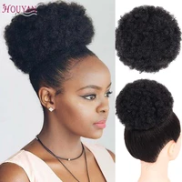 houyan wrap drawstring puff ponytail african american afro short kinky curly bun hairpin hairpiece 1pc hair accessories