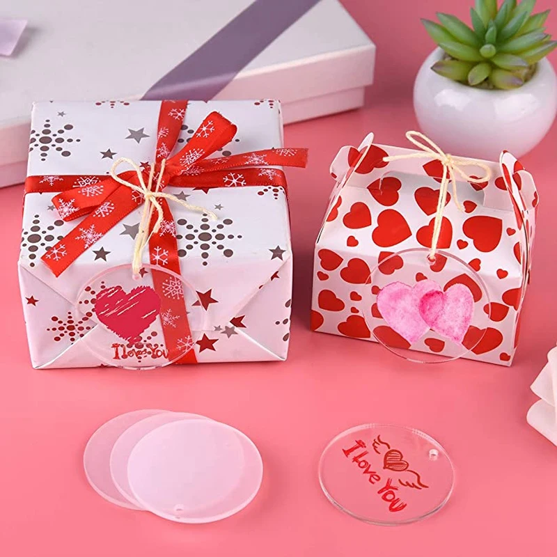 

60Pcs Keychain Blanks and Key Rings Set Keychain Charms Acrylic Clear Discs and Colorful Tassel for DIY Craft Projects