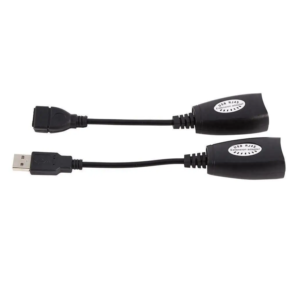 Удлинительный Кабель USB 2 0 для Cat5/RJ45/Cat6 Ethernet Удлинитель сетевой адаптер кабель |