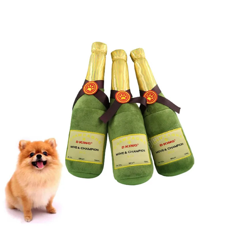 Плюшевые игрушки для собак бокал шампанского ПЭТ писклявые подарок большой
