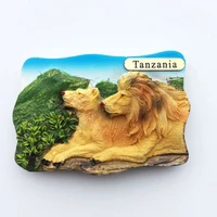 qiqipp african tanzanian tourist souvenirs lion lovers magnetic sticker refrigerator sticker creative collection