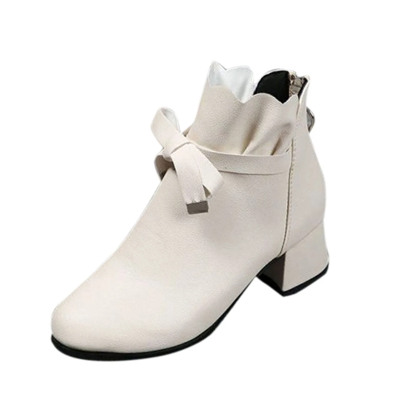 

Autumn Zipper Boots Thick Style Women's Ankle And Winter Round Heel Toe Shoes women's boots Women’s Boots