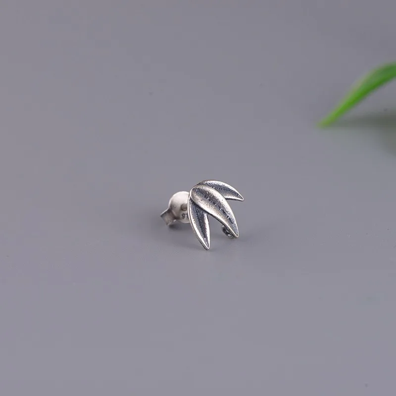 BALMORA 925 Sterling Silver Bamboo Stud Earrings for Women Girls Gift Original Plant Jewelry Brincos | Украшения и аксессуары