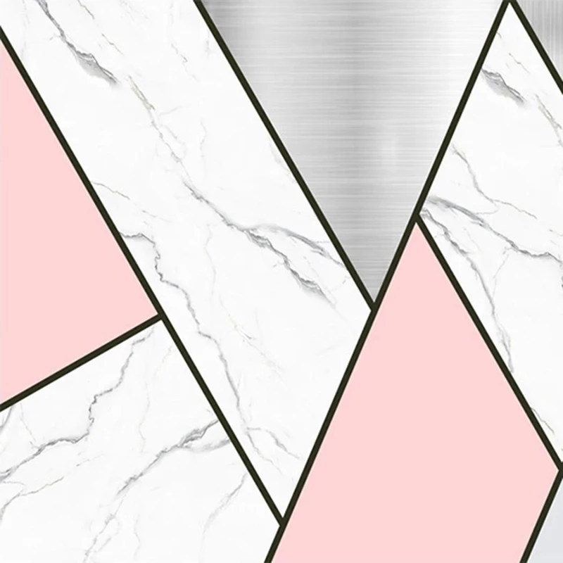 Современная Скандинавская большая настенная 3D геометрическая мраморная фоновая