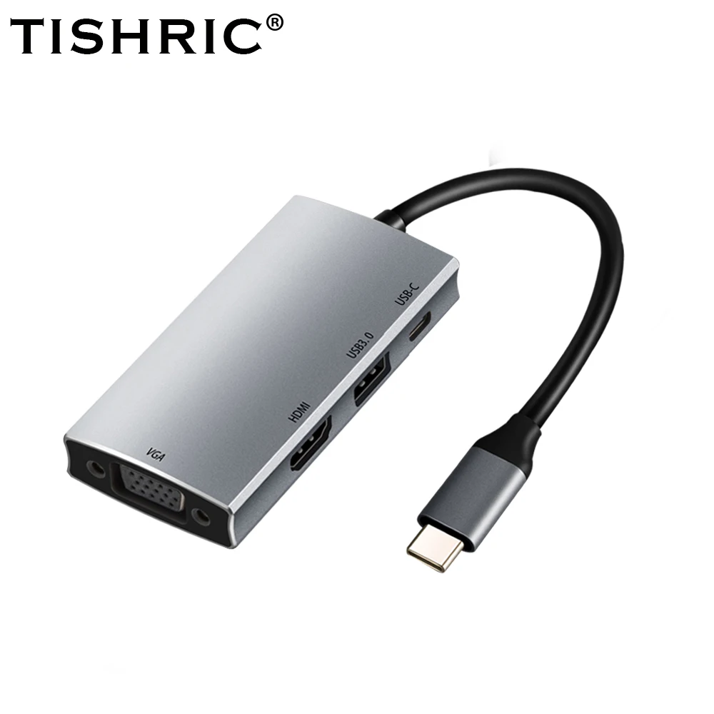 Usb-концентратор TISHRIC Usb 3 0 HDMI-совместимый адаптер 4K Type C кабель для Huawei Mate 40 Pro MacBook