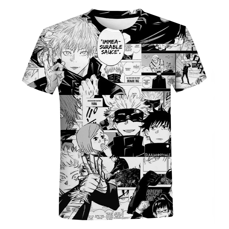 

2021 Japanese Anime Jujutsu Kaisen T Shirt Men Kawaii Summer 3D Yuji Itadori Graphic Tees Tops Cool Cartoon Unisex T-shirt Male