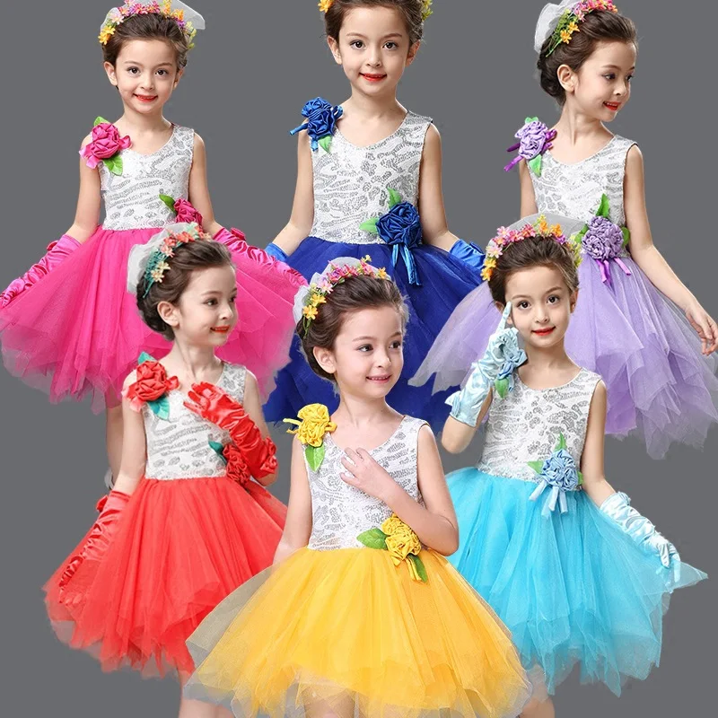 Платье для латинских танцев девочек бальных Детское платье Одежда сальсы и