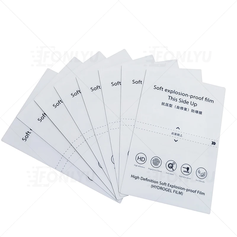 FONLYU-Pel&iacute;cula de hidrogel de recuperaci&oacute;n 3H, Compatible con m&aacute;quina de corte de pel&iacute;cula protectora de pantalla, corte de tel&eacute;fono, pel&iacute;cula frontal, 100 unids/lote-1