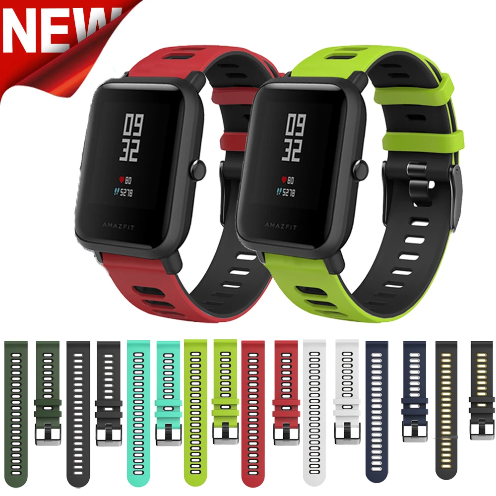 Ремешок силиконовый для смарт часов Xiaomi Huami Amazfit GTS/GTR 42 мм/Bip Lite|Смарт-аксессуары| |