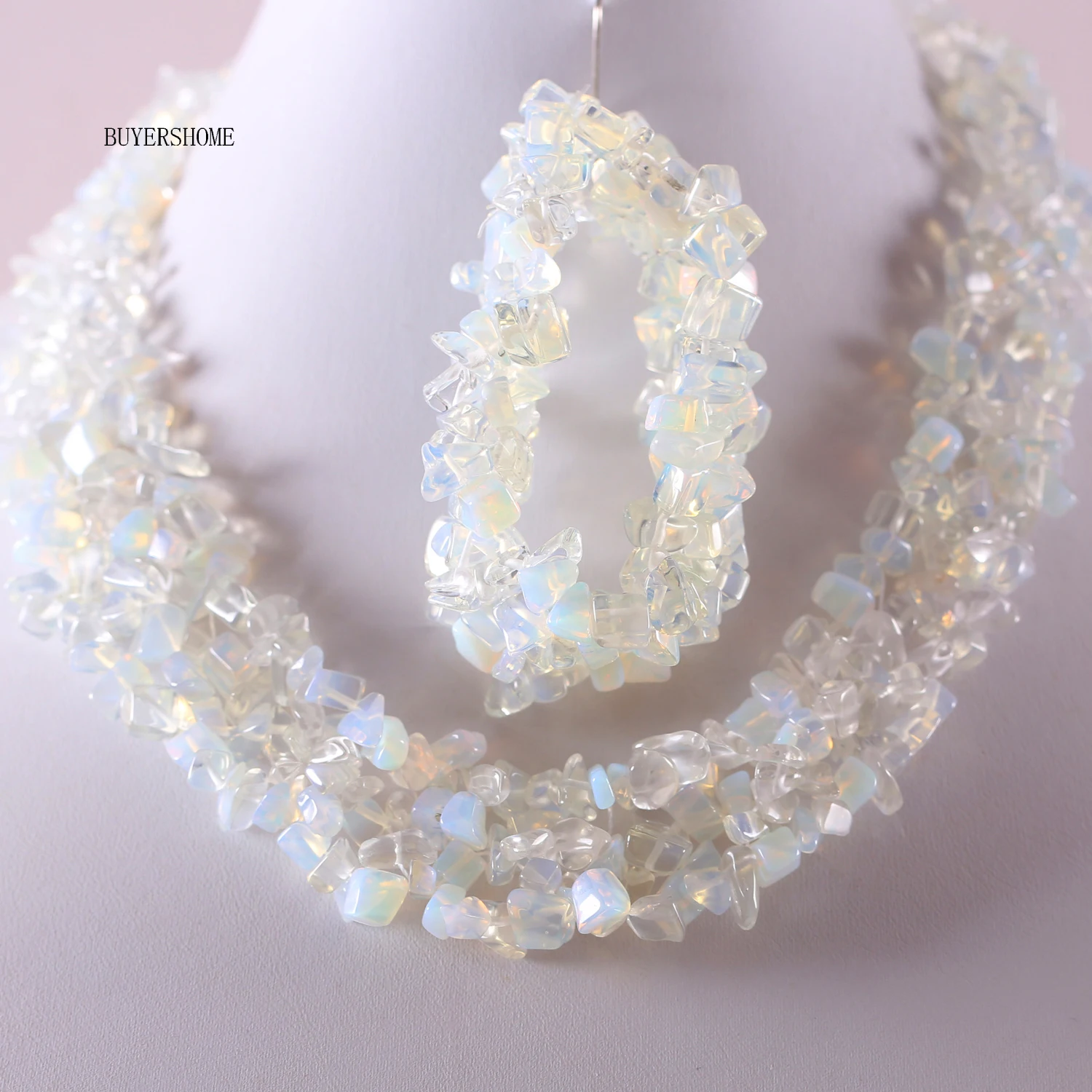 Ткань чип шарик обертывание оникс опал каменные браслеты золото тигровый глаз