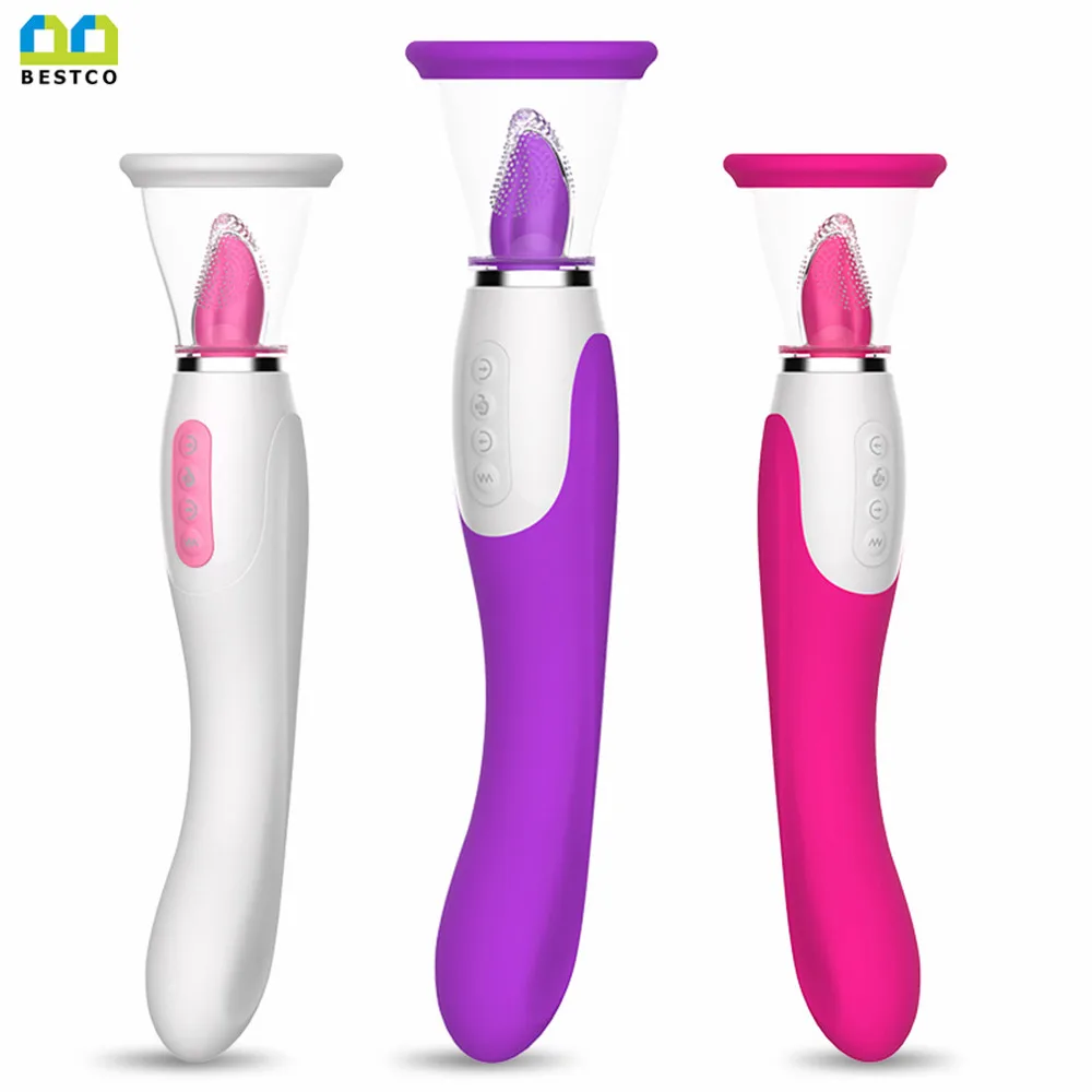 Лижущий вибратор Bestco 18 + для сосания языка оральная секс игрушка женщин соска
