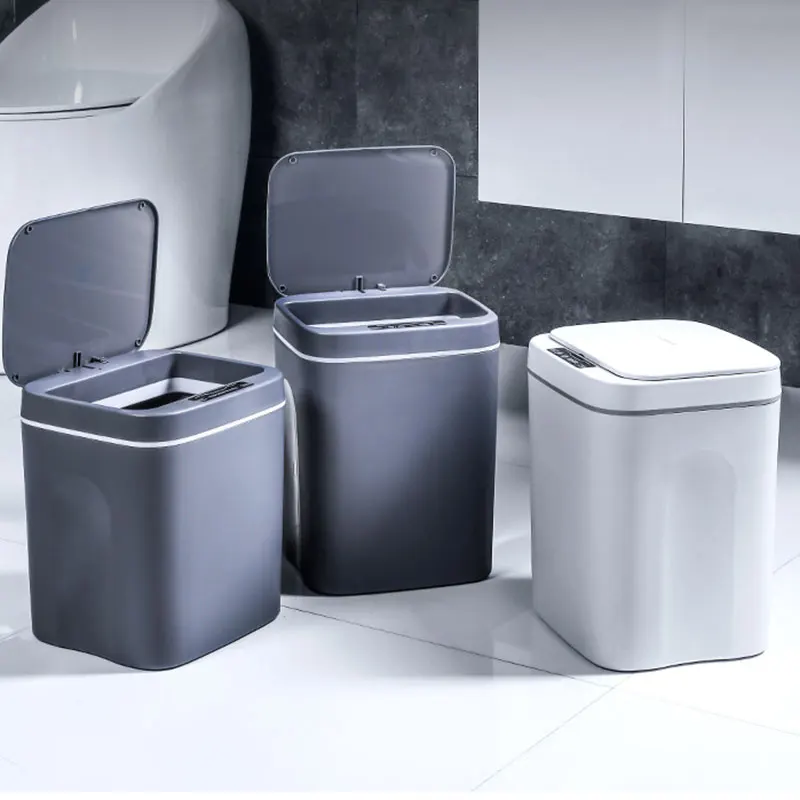 

Smart Automatic Induction Trash Can Household Mute Bedroom Bathroom Kitchen Storage Bucket PAK55