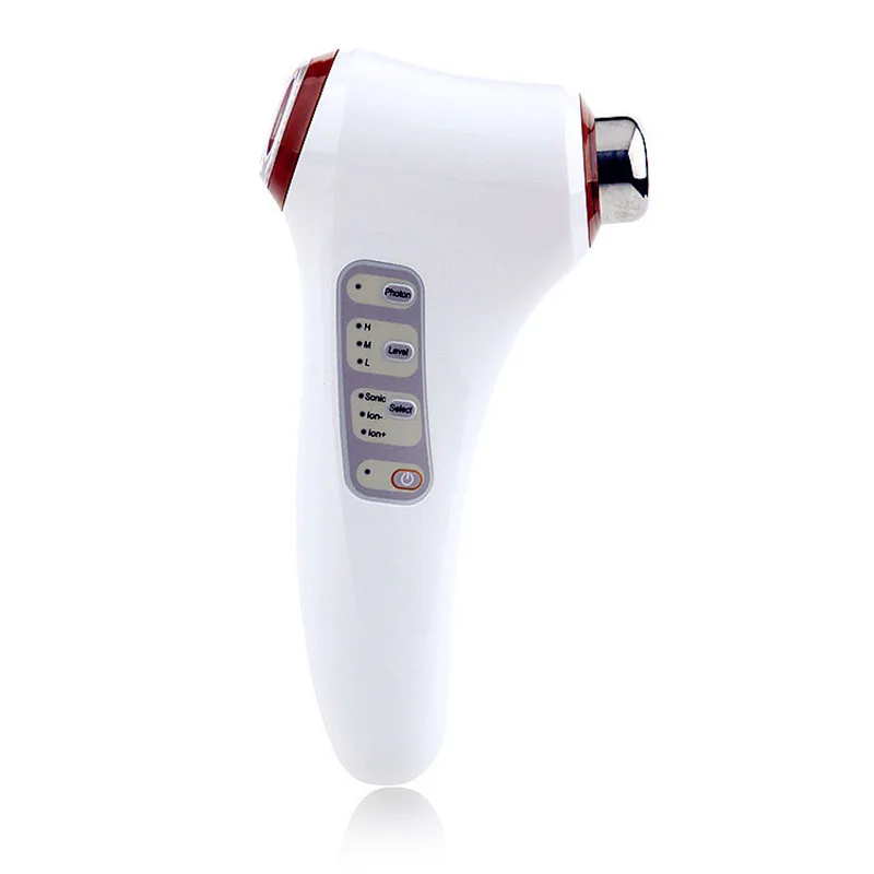 Ultrasound Galvanic Ion Skin Pores Cleaning Massager 7 LED Photon LCD Sreen Display Anti-wrinkle Facial Care Beauty Devices | Красота и