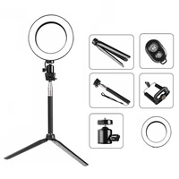 photography led selfie ring light dimmiable phone ring lamp set 6 8 10 for video live studio make up remote control