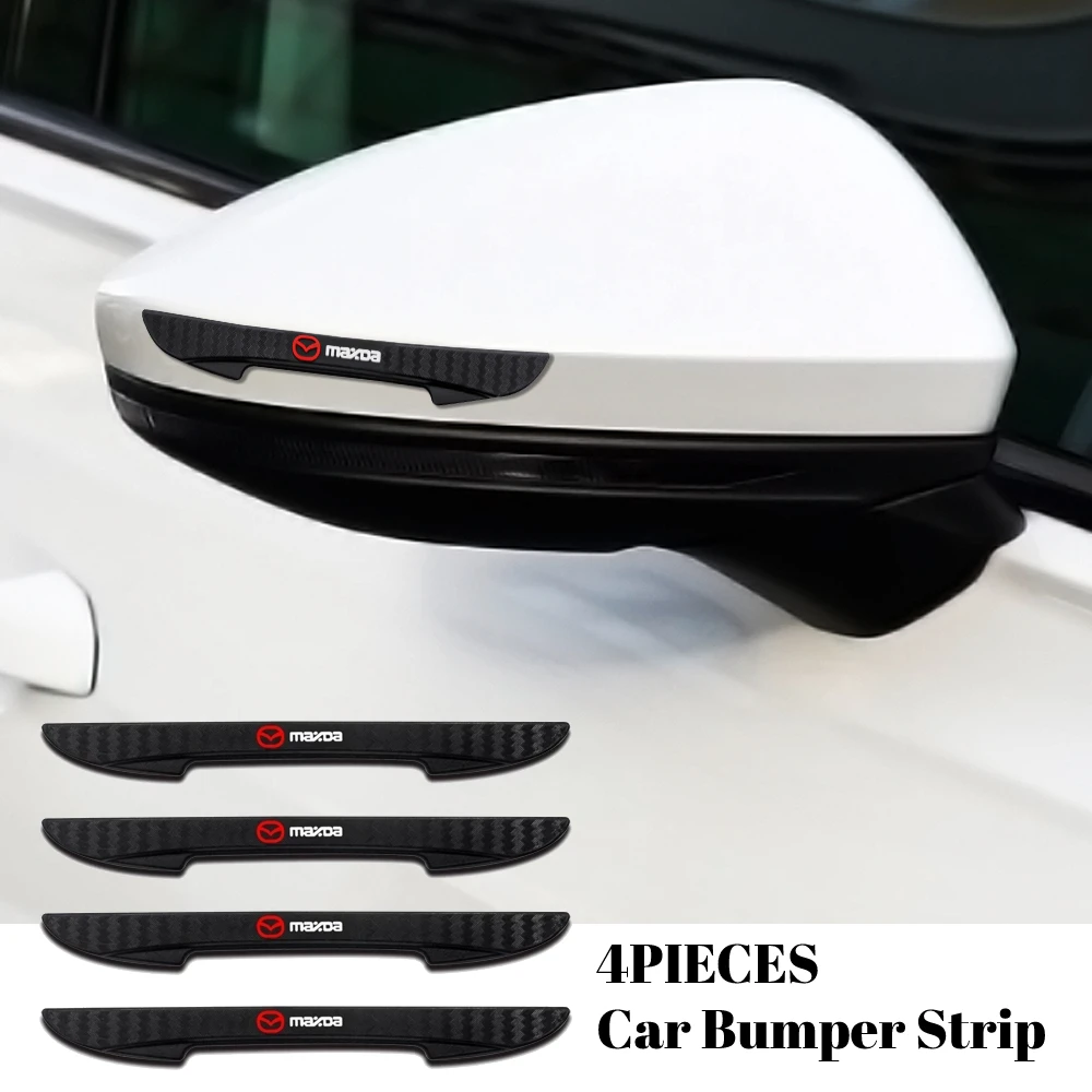

4Pcs Rubber Car Door Bumper Strip Crash Sticker Anti-Collision Guards Side Protector Decal For Mazda Axela 2 3 CX30 CX3 CX5 MX5