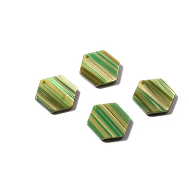 10 шт./лот необычная Шестигранная бирка акриловые подвески из уксусной кислоты