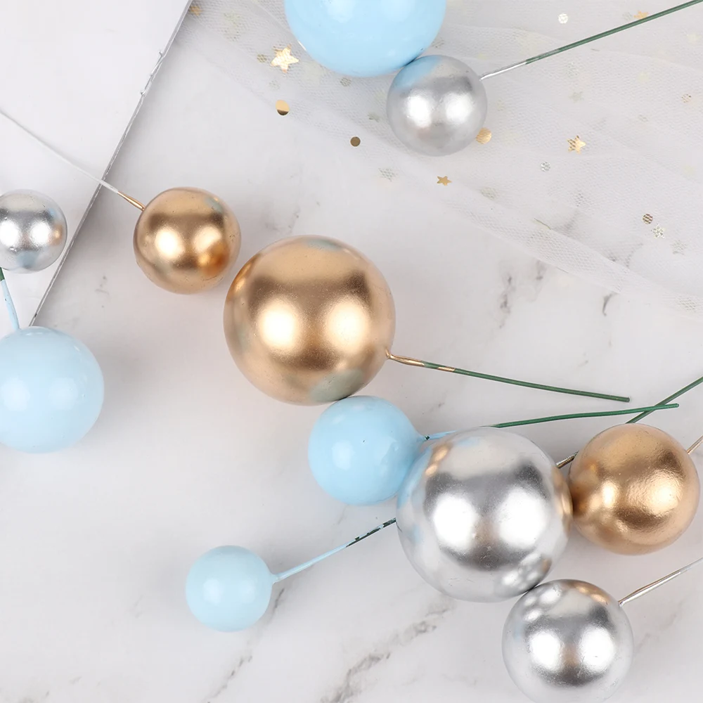 5 шт. 2/2 5/3/4 см Золотые шарики из пены украшение для десертов вечеринки свадьбы