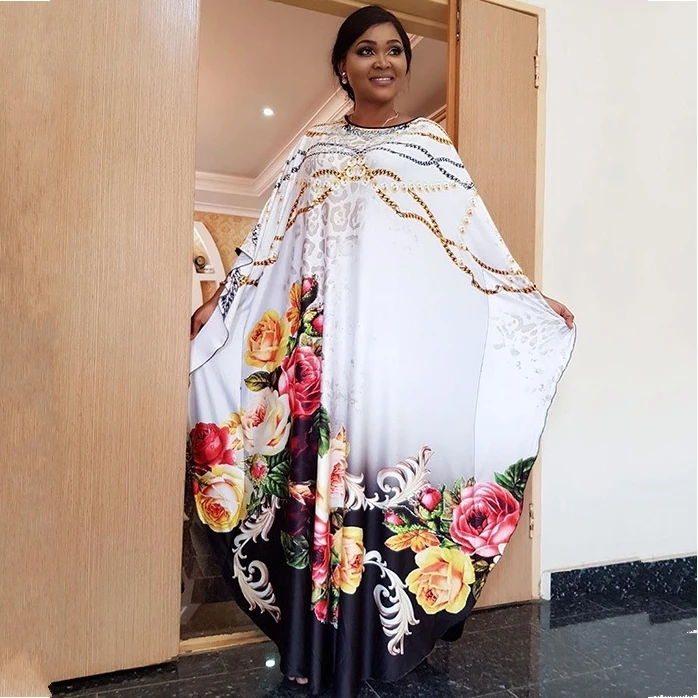 Длина 145 см Новая африканская женская одежда Дашики Леопардовый принт V образный