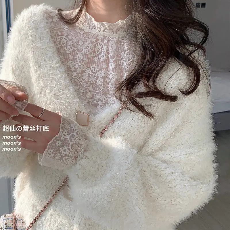 

Женский кружевной топ Super fairy на осень/зиму 2020