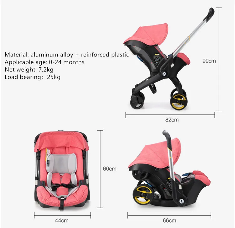 Легкая компактная детская Автомобильная коляска 4 в 1 система для