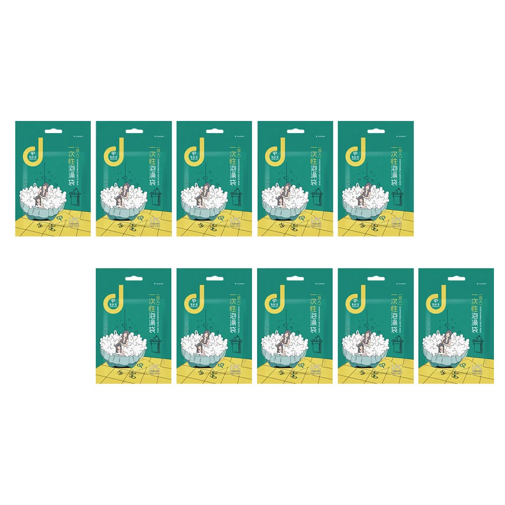 

10pcs Disposable Bathtub Bags Bathtub Large Bathtub Cover Liner (Transparent)