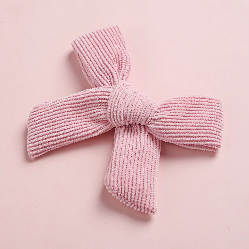 Pinzas para el pelo de pana para ni&ntilde;a, pasadores de lazos para beb&eacute;, horquillas de cord&oacute;n para beb&eacute;, accesorios de princesa de Color caramelo, horquillas para ni&ntilde;a-2