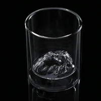 201 300ml thickened heat resistant glass cup mugs creative insulated double layer coffee milk cup lion head cocktail cup aq288