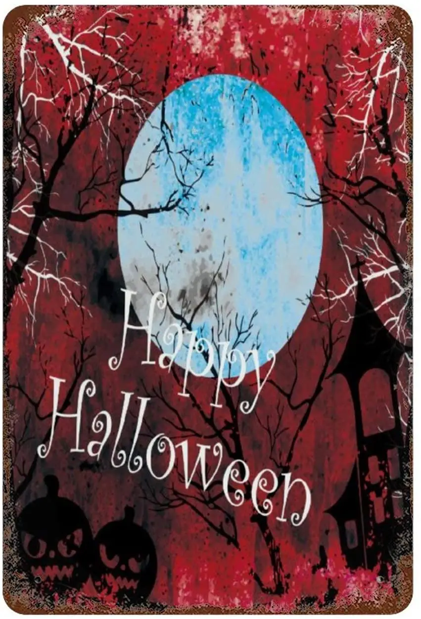 Металлический жестяной знак VinMea, алюминиевый знак на Хэллоуин, Настенный декор, металлический знак, общественная вывеска, декоративный знак 18x12 дюймов