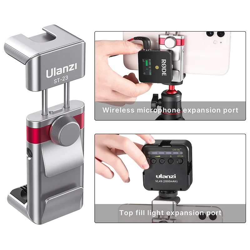 Ulanzi ST 23 складной штатив для телефона держатель iPhone 12 Pro Max 11 Android Rode беспроводной Go