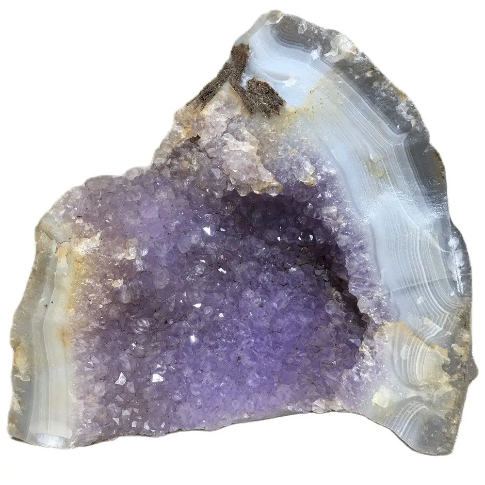 Натуральный агат ювелирные изделия геодезический кварц с украшением в виде