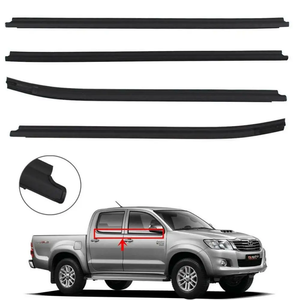 Для Toyota HILUX 2005- ПИКАП ТОЛЬКО KUN26 KUN36 уплотнитель лобового стекла уплотнитель за окном протектор Moluding 4х-дверный
