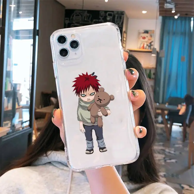 

Naruto Gaara Japan anime coque funda cover Phone Case Transparent for iPhone 6 7 8 11 12 s mini pro X XS XR MAX Plus