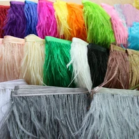 5meters10meters width 11 16cm ostrich feather fringe ribbon trim cloth skirt lace diy party wedding dress accessories craft