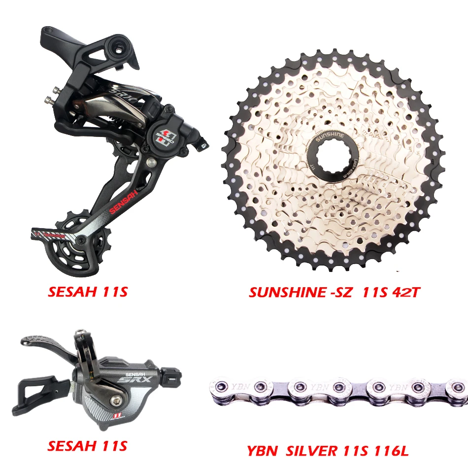 SENSAH SRX SHIMANO M6000 11 скоростей переключения Schaltwerke 46t кассетт/кеттенблат YBN X10 kette Groupset, PCR UBER