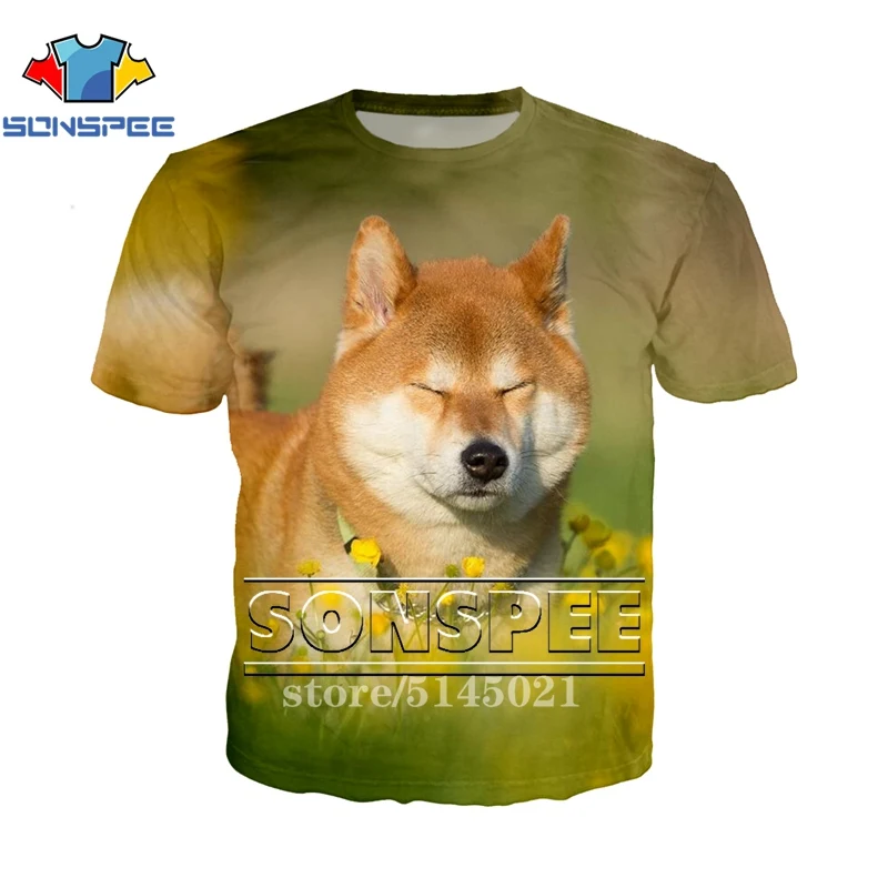 SONSPEE 3D принт Для мужчин Для женщин забавные Собаки Уход за кожей лица shiba Inu Doge Повседневное с О-образным вырезом Harajuku футболка Летняя футболка Молодежные Топы T011 - Цвет: 10