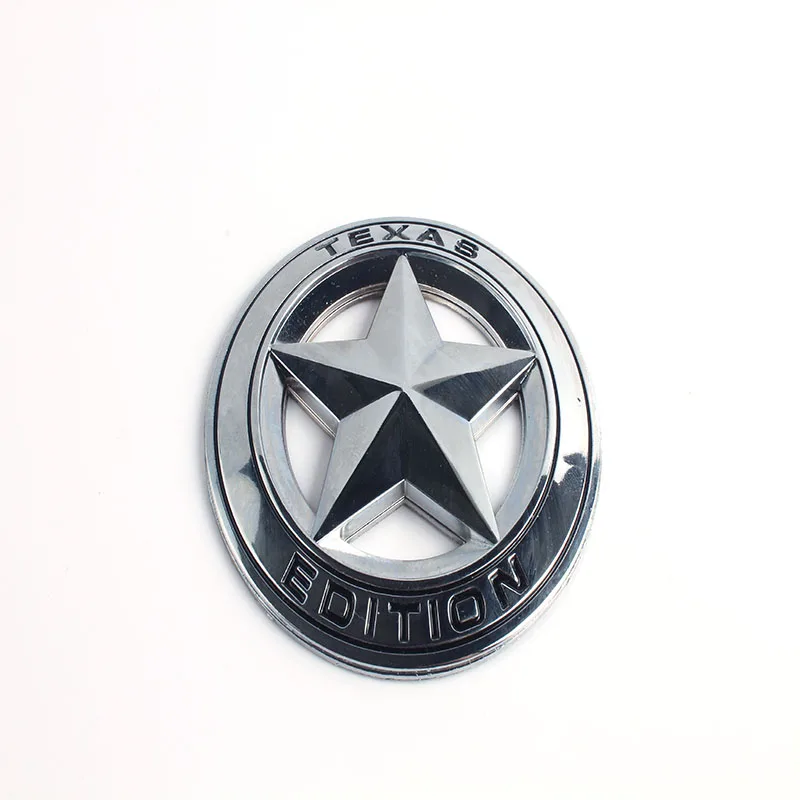 Металлическая Эмблема TEXAS EDITION щит пентаграмма 3D эмблемы автомобиля Fender сбоку