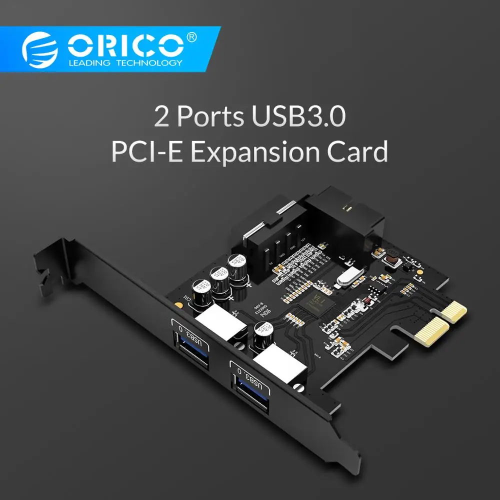 ORICO USB 3,0 PCI-E адаптер расширения PCI-E USB 3,0 концентратор контроллер адаптер карта с 15Pin источник питания PCI-E расширитель карты
